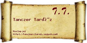 Tanczer Taráz névjegykártya